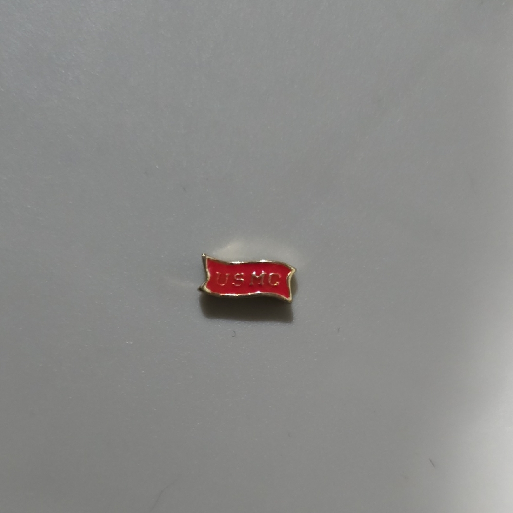 *RETIRED* USMC Red and Gold Origami Owl Charm